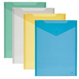 Busta con bottone - formato verticale - 18x25 cm - colori assortiti - Lebez - immagine 1