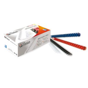 Dorsi spirale - 21 anelli - plastica - 6 mm - bianco - Titanium - scatola 100 pezzi - immagine 1