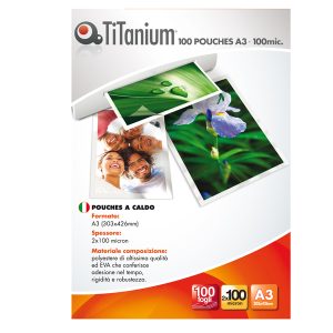 Pouches - A3 - 303x426 mm - 2x100 micron - Titanium - conf. 100 pezzi - immagine 1