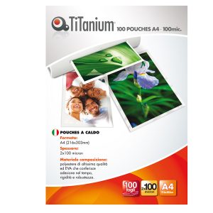 Pouches - A4 - 216x303 mm - 2x100 micron - Titanium - conf. 100 pezzi - immagine 1