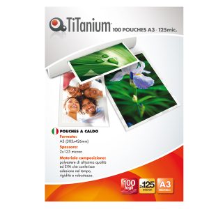 Pouches - A3 - 303x426 mm - 2x125 micron - Titanium - conf. 100 pezzi - immagine 1