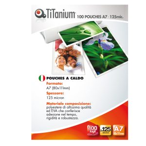 Pouches - A7 - 80x111 mm - 2x125 micron - Titanium - conf. 100 pezzi - immagine 1