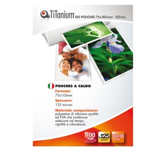 Pouches - jumbo card - 75x105 mm - 2x125 micron - Titanium - conf. 100 pezzi - immagine 1