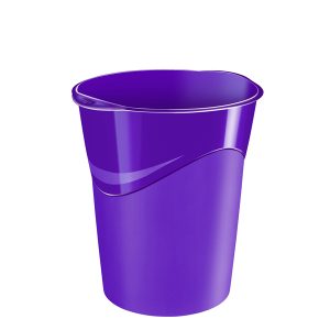 Cestino Gloss - altezza 33,4 cm - diametro 30,5 cm - 14 L - viola - CEP - immagine 1