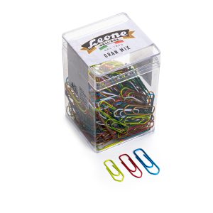 Fermagli - colori e misure assortite - 125 gr - metallo - Leone - immagine 1