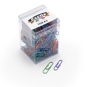 Fermagli - colori e misure assortite - 125 gr - PVC - Leone - immagine 1