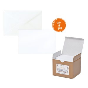 Scatola 100 biglietti + 100 buste - Bristol - bianco - 75 x 112 mm - Rex Sadoch - immagine 1