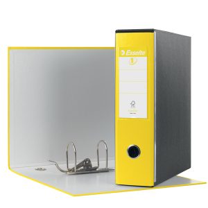 Registratore Eurofile G53 - dorso 8 cm - commerciale 23x30 cm - giallo vivida - Esselte - immagine 1