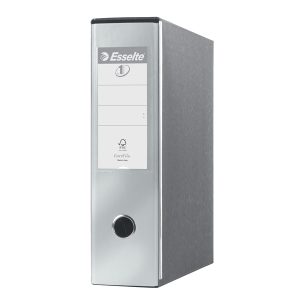 Registratore Eurofile G53 - dorso 8 cm - commerciale 23x30 cm - grigio metallizzato - Esselte - immagine 2