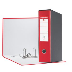 Registratore Eurofile G55 - dorso 8 cm - protocollo 23x33 cm - rosso vivida - Esselte - immagine 2