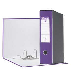 Registratore Eurofile G55 - dorso 8 cm - protocollo 23x33 cm - viola - Esselte - immagine 1
