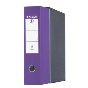 Registratore Eurofile G55 - dorso 8 cm - protocollo 23x33 cm - viola - Esselte - immagine 2