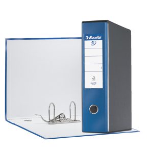 Registratore Eurofile G55 - dorso 8 cm - protocollo 23x33 cm - blu metallizzato - Esselte - immagine 1