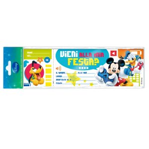 Blocchetto invito alla festa Mickey Disney - Rex Sadoch - conf. 10 inviti - immagine 1