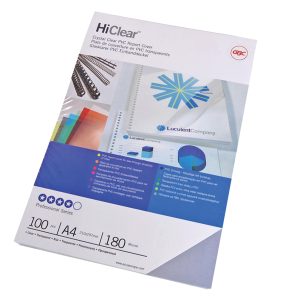 Copertine HiClear per rilegatura - A4 - 300 micron - trasparente - GBC - conf. 100 pezzi - immagine 1