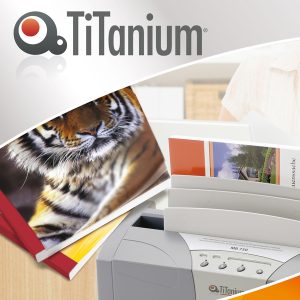 Cartelline termiche Grain - 15 mm - bianco - Titanium - scatola 50 pezzi - immagine 1