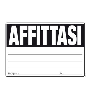 Cartello Affittasi - 24 x 33cm - colori assortiti - Edipro - immagine 1