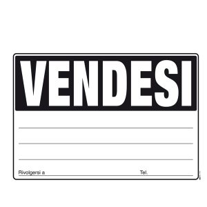 Cartello Vendesi - 24 x 33cm - colori assortiti - Edipro - immagine 1