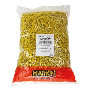 Elastici - diametro 6 cm - 1 kg - gomma - giallo - Markin - immagine 1