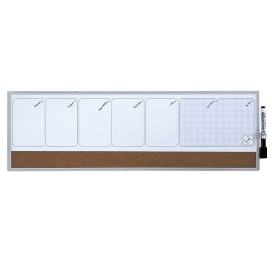 Organizer magnetico con calendario settimanale - 58,5 x 19 cm - orizzontale - Nobo - immagine 1
