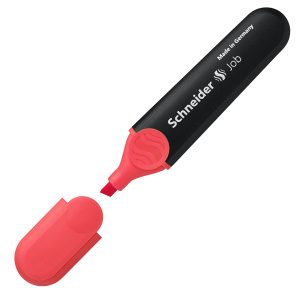 Evidenziatore Job - punta a scalpello - tratto da 1,0-5,0mm - colore rosso - Schneider - immagine 1