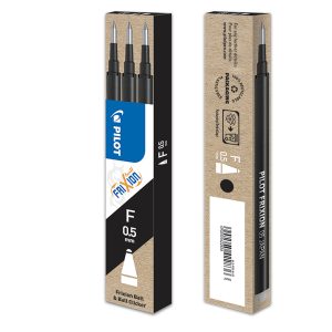 Refill sfera a scatto Frixionball Clicker - punta 0,5mm - nero - Pilot - conf. 3 pezzi - immagine 1