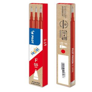 Refill sfera a scatto Frixionball Clicker - punta 0,5mm  - rosso - Pilot - conf. 3 pezzi - immagine 1