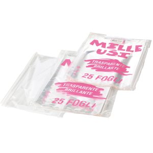 Fogli Cellophane - 100 x 130 cm - 30 micron - trasparente  - PNP - conf. 25 pezzi - immagine 1
