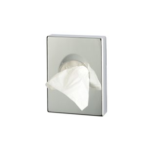 Dispenser per sacchetti igienici - 9,8x2,5x13,8 cm - ABS - argento cromato - Medial International - immagine 1