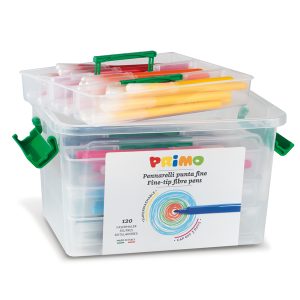 Pennarelli punta fine - colori assortiti - Primo - box 120 pezzi - immagine 1