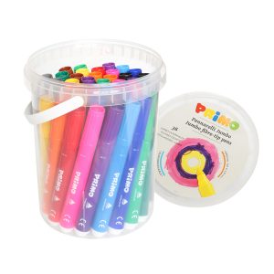 Pennarelli Jumbo - punta ø7,6mm - colori assortiti - Primo - secchiello 36 pezzi - immagine 1