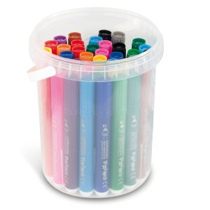 Pennarelli Jumbo - punta ø7,6mm - colori assortiti - Primo - secchiello 36 pezzi - immagine 2