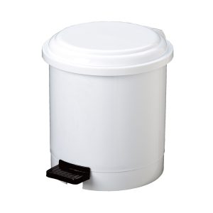 Pattumiera a pedale Ruf - PPL - 3 L - diametro 22,5 cm - altezza 21 cm - bianco - Medial International - immagine 1