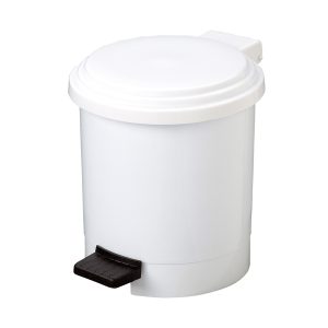 Pattumiera a pedale Ruf - PPL - 6 L - diametro 22,5 cm - altezza 26,5 cm -  bianco - Medial International - immagine 1