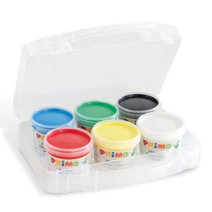 Ditacolor colori a dita - 100ml  - c/pennello - Primo - valigetta 6 colori - immagine 2