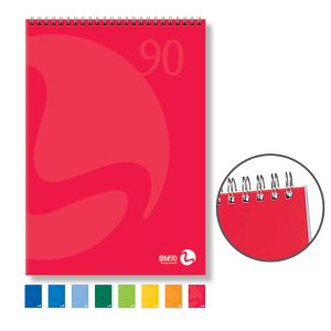 Blocco notes Color - spiralato lato corto - 5mm - 210 x 297mm - 90gr - 50 fogli - BM - immagine 1