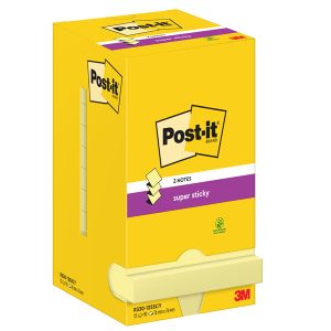 Blocco Post it® Super Sticky Z Notes - R330-123SS-CY - 76 x 76 mm - giallo Canary™ - 90 fogli - Post it® - immagine 2