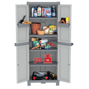 Armadio Domino Wave - Base 2700 UW - 2 ante - 70 x 43,8 x 181,8 cm - PPL - grigio - Terry - immagine 1