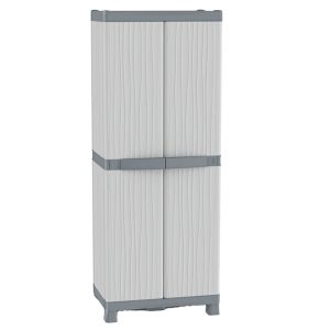 Armadio Domino Wave - Base 2700 UW - 2 ante - 70 x 43,8 x 181,8 cm - PPL - grigio - Terry - immagine 2
