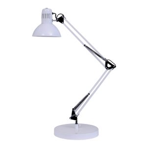 Lampada da tavolo Architect - a fluorescenza - 42 x 39 cm - base diametro 20 cm - 11 W - bianco - Alba - immagine 1