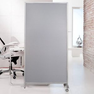 Paretina divisoria - 80 x 40 x 170 cm - policarbonato/acciaio - grigio chiaro - Serena Group - immagine 2