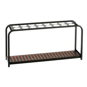 Portaombrelli Multi - 16 posti - 100,2 x 26 x 52,5 cm - nero/acciaio - Medial International - immagine 1
