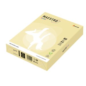 Carta Maestro Color - A4 - 80 gr - giallo tenue YE23 - Mondi - conf. 500 fogli - immagine 1