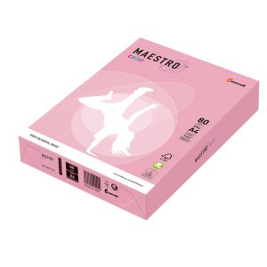 Carta Maestro Color - A4 - 80 gr - rosa tenue OPI74 - Mondi - conf. 500 fogli - immagine 1