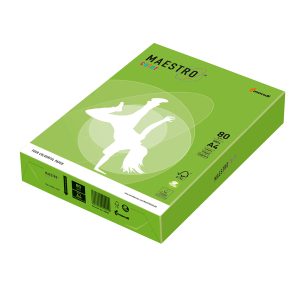 Carta Maestro Color - A4 - 80 gr - verde forte MA42 - Mondi - conf. 500 fogli - immagine 1