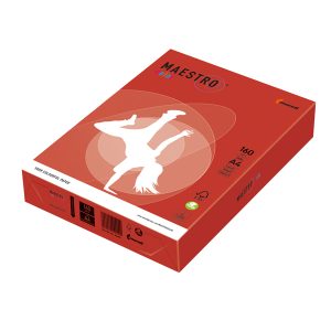 Carta Maestro Color - A4 - 160 gr - rosso forte CO44 - Mondi - conf. 250 fogli - immagine 1