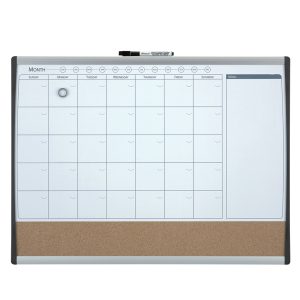 Organizer magnetico con calendario mensile - 58,5 x 43 cm - Nobo - immagine 1