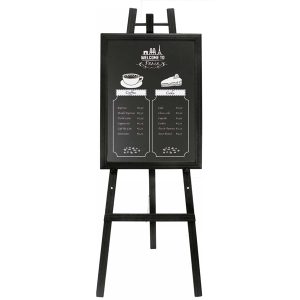 Cavalletto in legno nero - altezza 165 cm - Securit - immagine 1