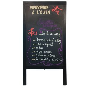 Lavagna Sandwich - cavalletto nero - 69 x 125 cm - Securit - immagine 2