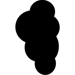 Lavagna da parete Silhouette - 48,5 x 30 cm - forma nuvola - nero - Securit - immagine 1